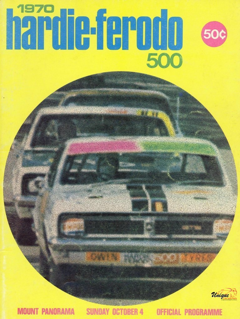 1970 Bathurst 1000 Race Program